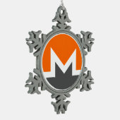 Monero Pewter Snowflake Weihnachtsbaum Schneeflocken Zinn-Ornament (Links)