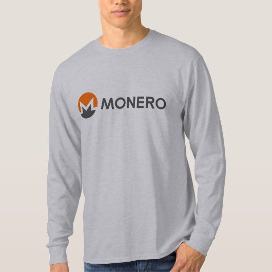 Monero (XMR) Münzen-langer Hülsen-T - Shirt (Vorderseite)