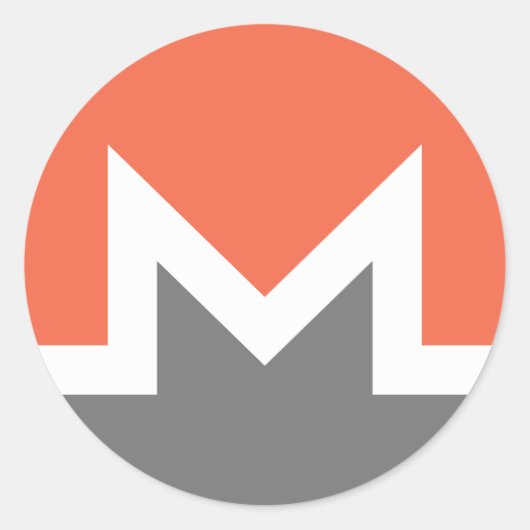 Monero (xmr) runder aufkleber (Vorderseite)