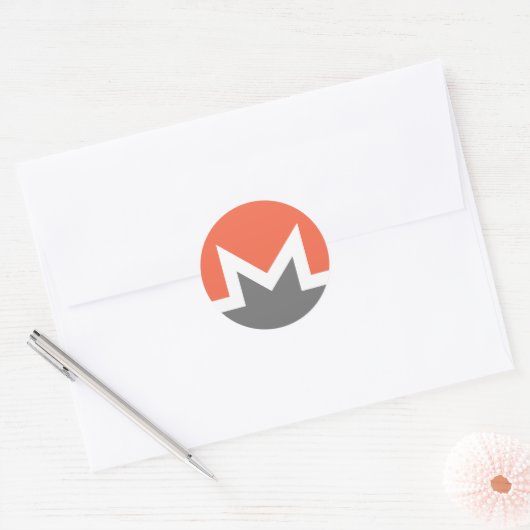 Monero (xmr) runder aufkleber (Umschlag)