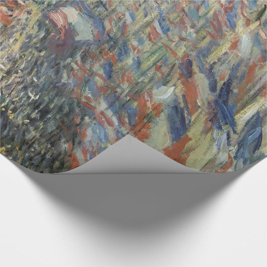 Monet 1878 Rue Montorgueil in Paris Geschenkpapier (Ecke)