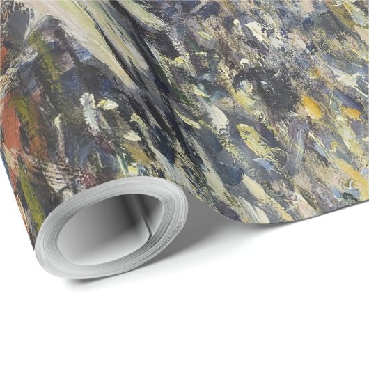 Monet 1878 Rue Montorgueil in Paris Geschenkpapier (Rolleneckpunkt)