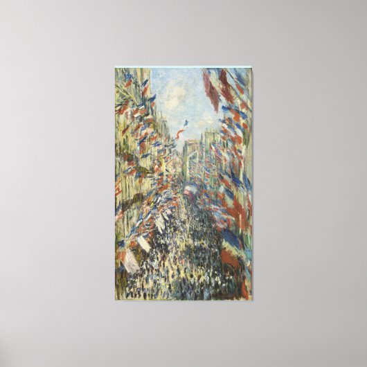 Monet 1878 Rue Montorgueil in Paris Leinwanddruck (Vorderseite)