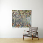 Monet 1878 Rue Montorgueil in Paris Wandteppich (Beispiel (Horizontal))