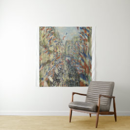 Monet 1878 Rue Montorgueil in Paris Wandteppich