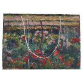 Monet 1887 Vintag Peony Garden Große Geschenktüte (Rückseite)