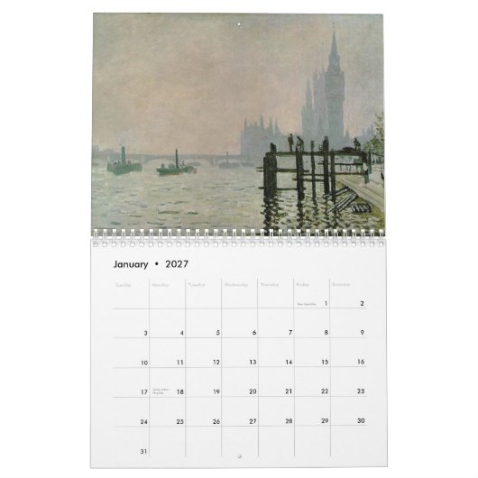 Monet 2015 Französischer Kunstkalender Kalender (Jan 2027)