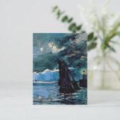 Monet A Seascape Shipping Postkarte (Stehend Vorderseite)