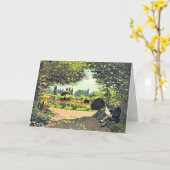 Monet - Adolphe Monet Lesen im Garten Karte (Gelbe Blume)
