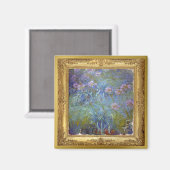 Monet Agapanthus Blume Masterpiece Magnet (Vorderseite/Rückseite)