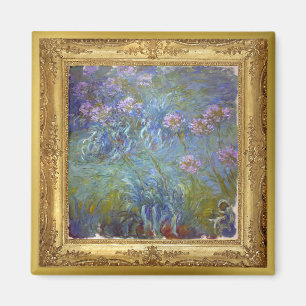 Monet Agapanthus-Blumen-Meisterwerk-Magnet Magnet