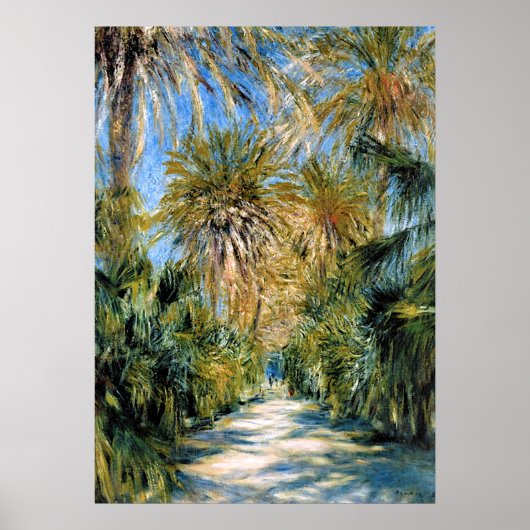 Monet - Algiers, der Garten von Essai Poster (Vorne)