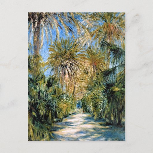 Monet - Algiers, der Garten von Essai, Postkarte (Vorderseite)