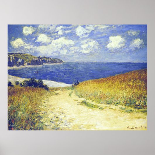 Monet - Alley Near Pourville, berühmtes Gemälde Poster (Vorne)