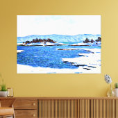 Monet - Am Rande von Christiana Fjord Leinwanddruck (Insitu (Wohnzimmer))