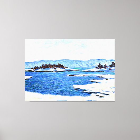 Monet - Am Rande von Christiana Fjord Leinwanddruck (Vorderseite)