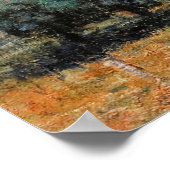 Monet - Ankunft des normannischen Zuges, Poster (Ecke)