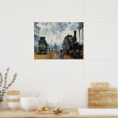 Monet - Ankunft des normannischen Zuges, Poster (Küche)