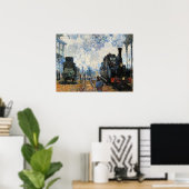 Monet - Ankunft des normannischen Zuges, Poster (Heimbüro)