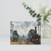 Monet - Ankunft des Zuges der Normandie, Postkarte (Stehend Vorderseite)