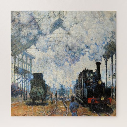 Monet - Ankunft des Zuges der Normandie, Puzzle (Vertikal)
