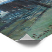 Monet - Ankunft des Zuges Normandie Poster (Ecke)