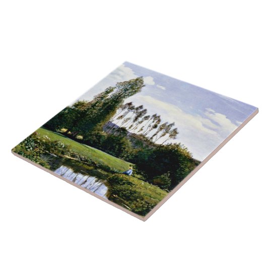 Monet - Ansicht in Rouelles Le Havre Fliese (Seite)