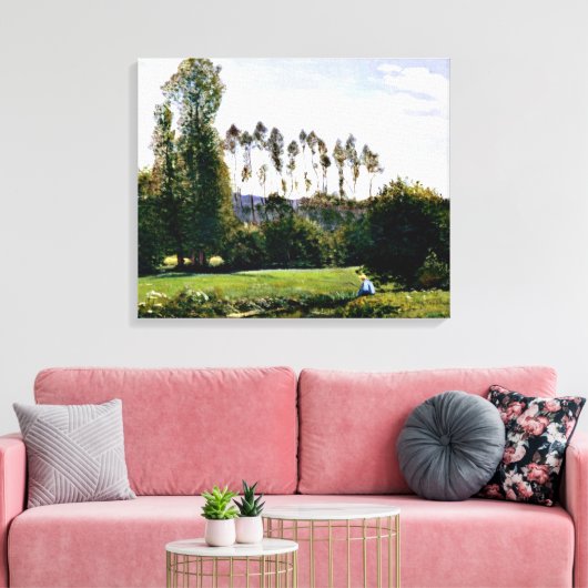 Monet - Ansicht in Rouelles Le Havre Leinwanddruck (Insitu (Wohnzimmer))