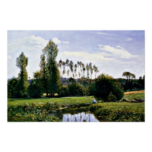 Monet - Ansicht in Rouelles Le Havre Poster (Vorderseite)