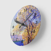 Monet - Antibes aus den Salis Gardens gesehen, Runde Wanduhr (Winkel)