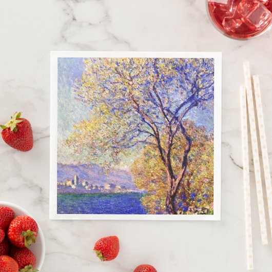 Monet - Antibes aus den Salis Gardens gesehen, Serviette (Beispiel)