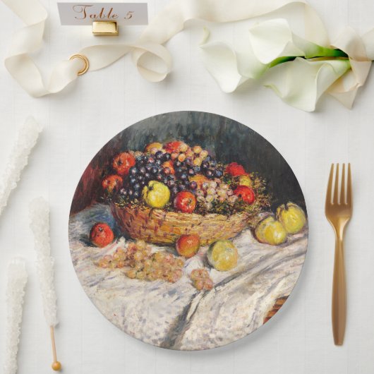 Monet - Äpfel und Trauben, Pappteller (Hochzeit)