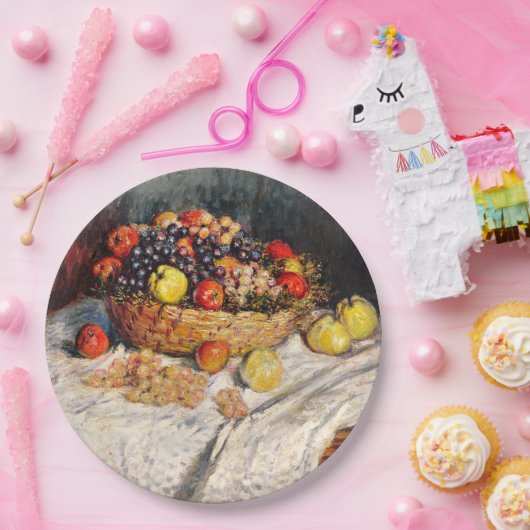 Monet - Äpfel und Trauben, Pappteller (Party)