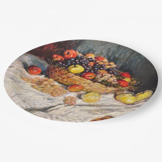Monet - Äpfel und Trauben, Pappteller (Schrägansicht)