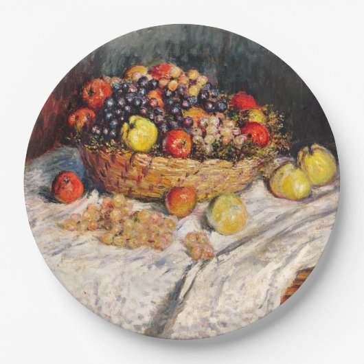 Monet - Äpfel und Trauben, Pappteller (Vorderseite)