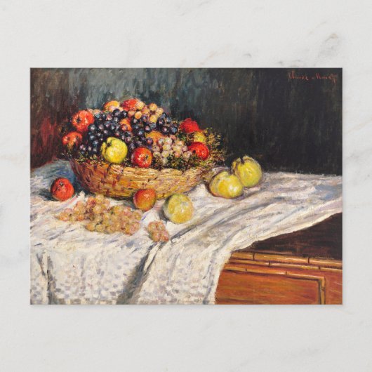 Monet - Äpfel und Trauben, Postkarte (Vorderseite)
