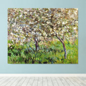 Monet - Apfelbäume im Blut Leinwanddruck (Insitu (Holzboden))
