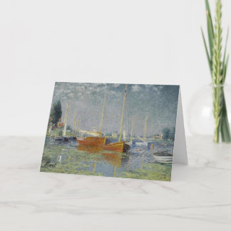 MONET Argenteuil SEGELBOOTE auf dem die Seine-Gruß Karte