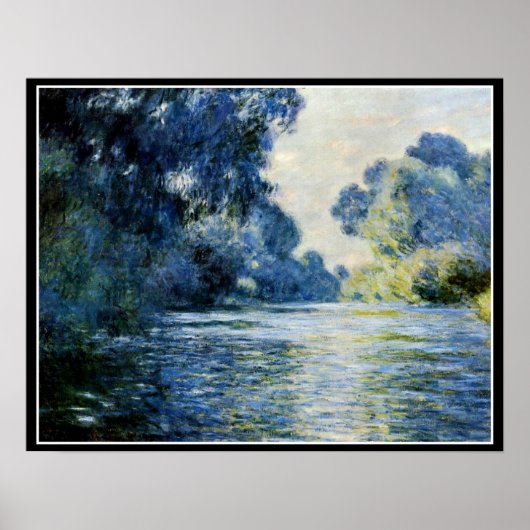 Monet - Arm der Seine in Giverney Poster (Vorne)