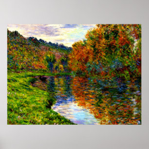 Monet - Arm des Jeufosse, Herbst Poster