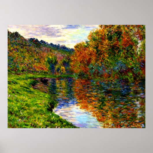 Monet - Arm des Jeufosse, Herbst Poster (Vorne)