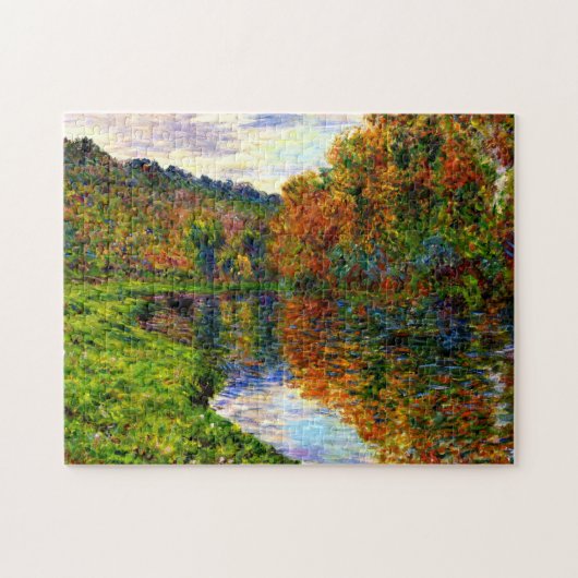 Monet - Arm des Jeufosse, Herbst, Puzzle (Horizontal)
