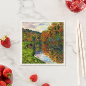 Monet - Arm des Jeufosse, Herbst, Serviette (Beispiel)