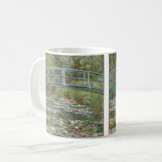 Monet Art Bridge über einem Teich der Wasserläufe Kaffeetasse (Vorderseite Links)
