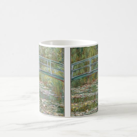 Monet Art Bridge über einem Teich der Wasserläufe Kaffeetasse (Mittel)