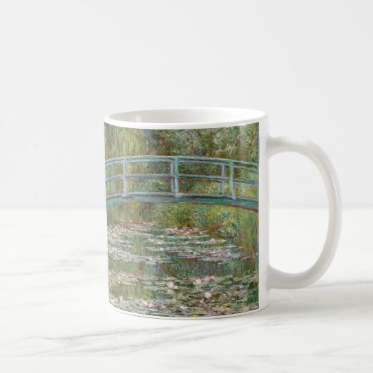 Monet Art Bridge über einem Teich der Wasserläufe Kaffeetasse (Rechts)