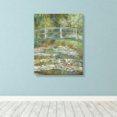 Monet Art Bridge über einem Teich der Wasserläufe Leinwanddruck (Insitu (Holzboden))