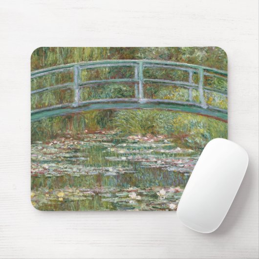 Monet Art Bridge über einem Teich der Wasserläufe Mousepad (Mit Mouse)
