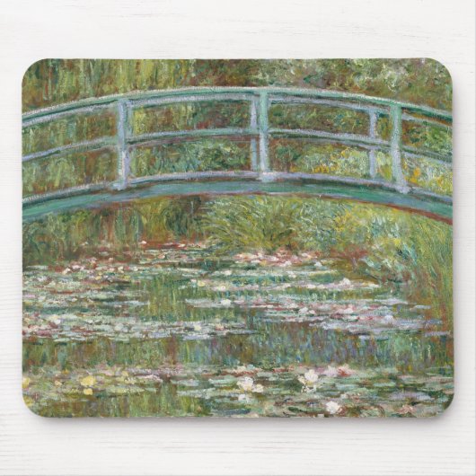 Monet Art Bridge über einem Teich der Wasserläufe Mousepad (Vorne)