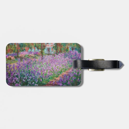 Monet - Artist's Garden at Giverny - QR Code Gepäckanhänger (Rückseite horizontal)